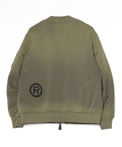 A BATHING APE(アベイシングエイプ)の「BAPE SWEAT BOMBER JACKET(ミリタリージャケット・メンズ・ネイビー/オリーブ・MEDIUM/X-LARGE/LARGE/XX-LARGE/SMALL)」の6枚目の写真
