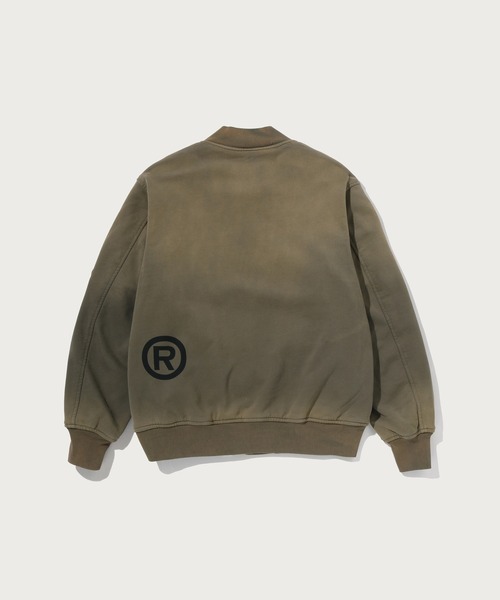 A BATHING APE(アベイシングエイプ)の「BAPE SWEAT BOMBER JACKET(ミリタリージャケット・メンズ・ネイビー/オリーブ・MEDIUM/X-LARGE/LARGE/XX-LARGE/SMALL)」の8枚目の写真