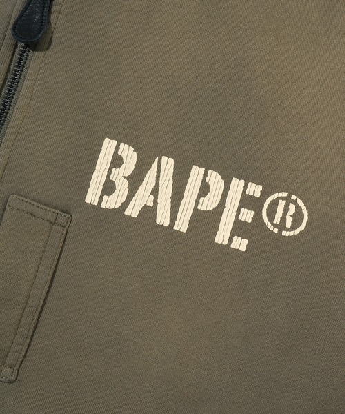 A BATHING APE(アベイシングエイプ)の「BAPE SWEAT BOMBER JACKET(ミリタリージャケット・メンズ・ネイビー/オリーブ・MEDIUM/X-LARGE/LARGE/XX-LARGE/SMALL)」の12枚目の写真