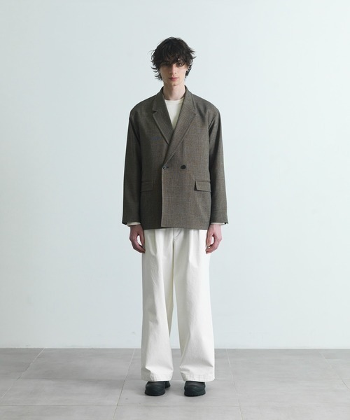 CITY TOKYO(シティトウキョウ)の「【CITY TOKYO/シティートーキョー】TWEED ダブルブレザー(テーラードジャケット・メンズ・ブラウン/ネイビー・2/1)」の6枚目の写真