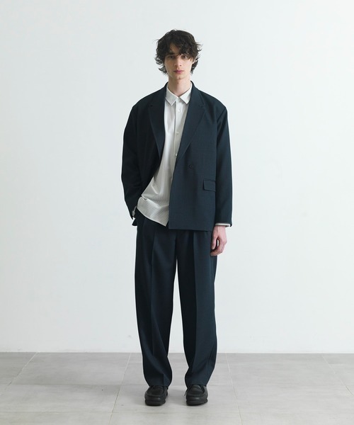 CITY TOKYO(シティトウキョウ)の「【CITY TOKYO/シティートーキョー】TWEED ダブルブレザー(テーラードジャケット・メンズ・ブラウン/ネイビー・2/1)」の12枚目の写真