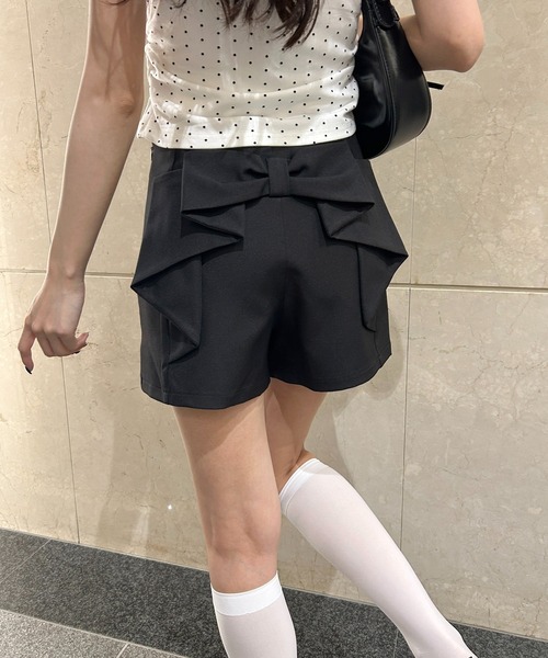 WEGO(ウィゴー)の「バックリボンショートパンツ(その他パンツ・レディース・グレー/ブラック・FREE)」の6枚目の写真
