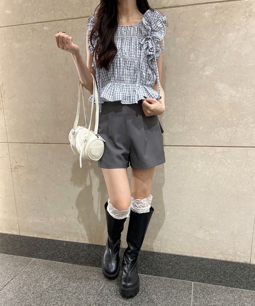 WEGO(ウィゴー)の「バックリボンショートパンツ(その他パンツ・レディース・グレー/ブラック・FREE)」の16枚目の写真