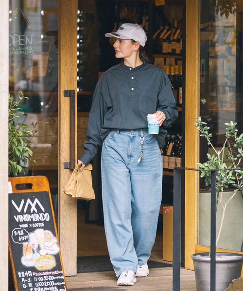 THE CRAFT CREW PRODUCTS(ザクラフトクループロダクツ)の「【MULTI FUNCTIONALシリーズ】オーバーサイズ バンドカラー 長袖プルオーバーシャツ / 抗菌防臭・イージーケア【THE CRAFT CREW PRODUCTS】(シャツ/ブラウス・メンズ・チャコール/オフホワイト/ダークネイビー/サックスブルー/ダークオリーブ・S/M/L)」の19枚目の写真