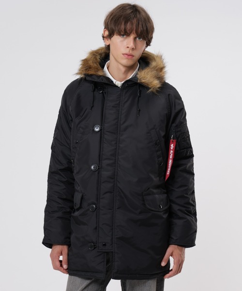 Alpha Industries(アルファインダストリーズ)の「Alpha Industries/アルファインダストリーズ/OXFORD N-3B RELAXED FIT PARKA /オックスフォードN-3B リラックスフィットパーカー(ミリタリージャケット・メンズ・ブラック/オリーブ/インディゴブルー・S/M/L/XL)」の2枚目の写真