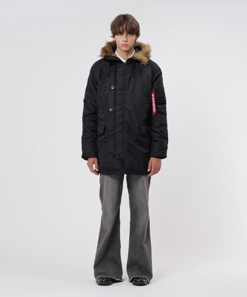Alpha Industries(アルファインダストリーズ)の「Alpha Industries/アルファインダストリーズ/OXFORD N-3B RELAXED FIT PARKA /オックスフォードN-3B リラックスフィットパーカー(ミリタリージャケット・メンズ・ブラック/オリーブ/インディゴブルー・S/M/L/XL)」の4枚目の写真