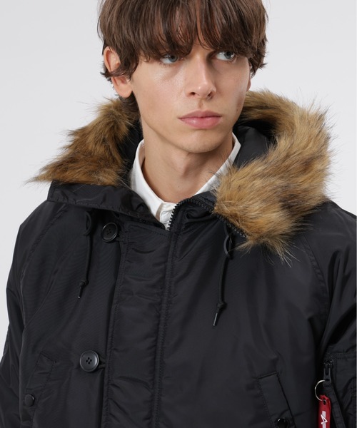 Alpha Industries(アルファインダストリーズ)の「Alpha Industries/アルファインダストリーズ/OXFORD N-3B RELAXED FIT PARKA /オックスフォードN-3B リラックスフィットパーカー(ミリタリージャケット・メンズ・ブラック/オリーブ/インディゴブルー・S/M/L/XL)」の7枚目の写真
