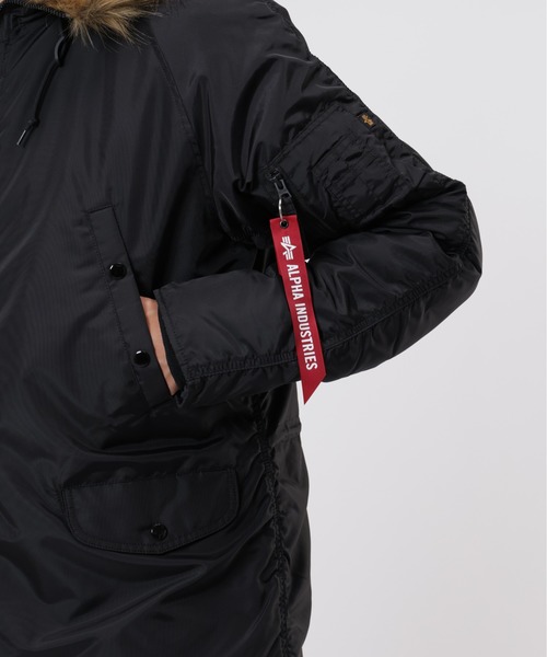 Alpha Industries(アルファインダストリーズ)の「Alpha Industries/アルファインダストリーズ/OXFORD N-3B RELAXED FIT PARKA /オックスフォードN-3B リラックスフィットパーカー(ミリタリージャケット・メンズ・ブラック/オリーブ/インディゴブルー・S/M/L/XL)」の8枚目の写真