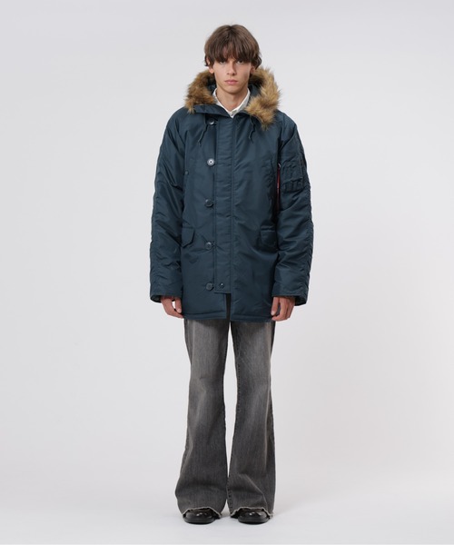 Alpha Industries(アルファインダストリーズ)の「Alpha Industries/アルファインダストリーズ/OXFORD N-3B RELAXED FIT PARKA /オックスフォードN-3B リラックスフィットパーカー(ミリタリージャケット・メンズ・ブラック/オリーブ/インディゴブルー・S/M/L/XL)」の21枚目の写真