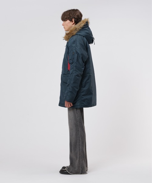 Alpha Industries(アルファインダストリーズ)の「Alpha Industries/アルファインダストリーズ/OXFORD N-3B RELAXED FIT PARKA /オックスフォードN-3B リラックスフィットパーカー(ミリタリージャケット・メンズ・ブラック/オリーブ/インディゴブルー・S/M/L/XL)」の22枚目の写真