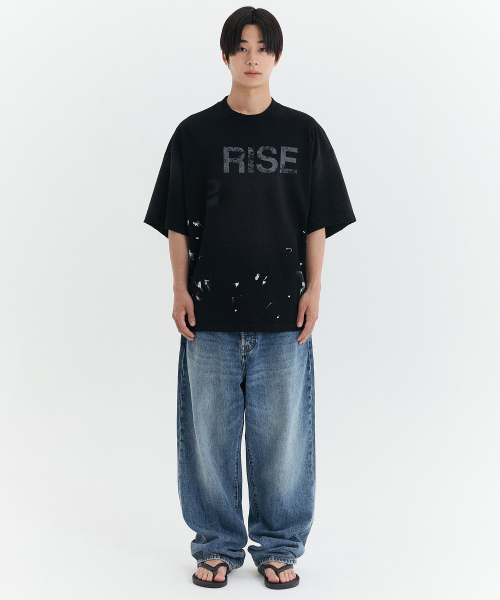 MTTIRE(マティレ)の「RISE VINTAGE OVERSIZED T-SHIRT / BLACK(Tシャツ/カットソー・レディース・その他・L/XL/S/M)」の3枚目の写真