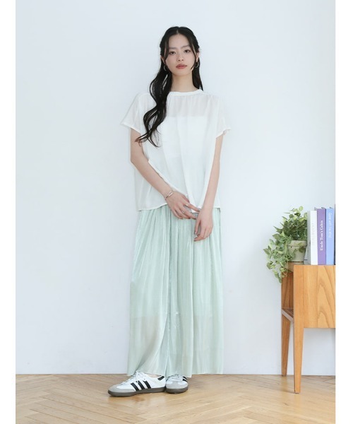 fifth(フィフス)の「【shieセレクト】【接触冷感】衿元ギャザーブラウス(シャツ/ブラウス・レディース・ブラック/ブルー/ホワイト・M)」の11枚目の写真