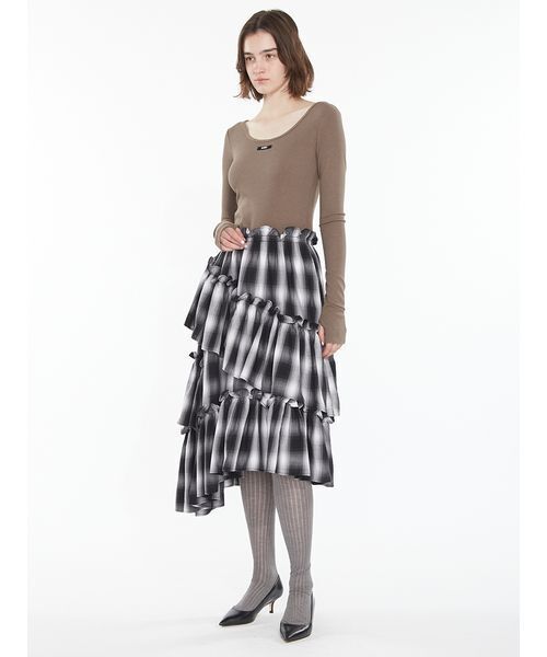 SORIN(ソリン )の「Tiered Docking Dress / ティアードドッキングドレス(ワンピース・レディース・ブラック/カーキ/ライラック・38/36)」の8枚目の写真