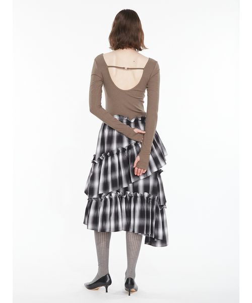 SORIN(ソリン )の「Tiered Docking Dress / ティアードドッキングドレス(ワンピース・レディース・ブラック/カーキ/ライラック・38/36)」の6枚目の写真