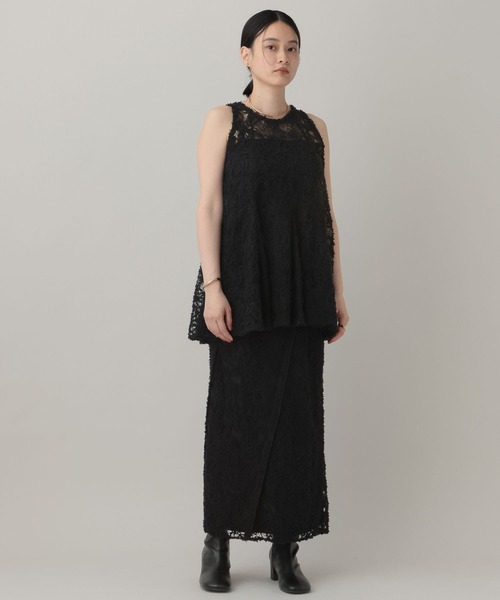 A part by(アパートバイ)の「【セットアップ可能】レースフレアブラウスノースリーブ(シャツ/ブラウス・レディース・ブラック/アイボリー・FREE)」の3枚目の写真