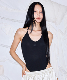 HOTEL HALTER BODYSUIT [BLACK]