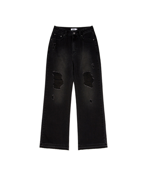 KIRSH（キルシー）の「ディストレスドスリムフィットデニムパンツ[ブラック]（デニムパンツ・レディース・その他・MEDIUM/SMALL）」の6枚目の写真