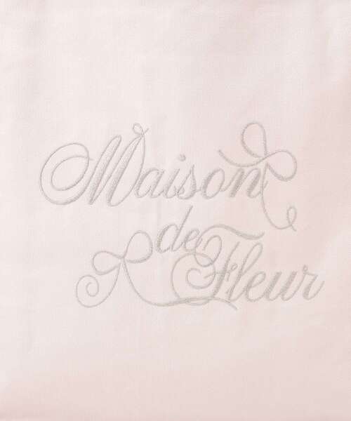 Maison de FLEUR(メゾンドフルール)の「ブランドロゴ刺繍スクエアトートバッグ(トートバッグ・レディース・ピンク/ブラック・FREE)」の9枚目の写真