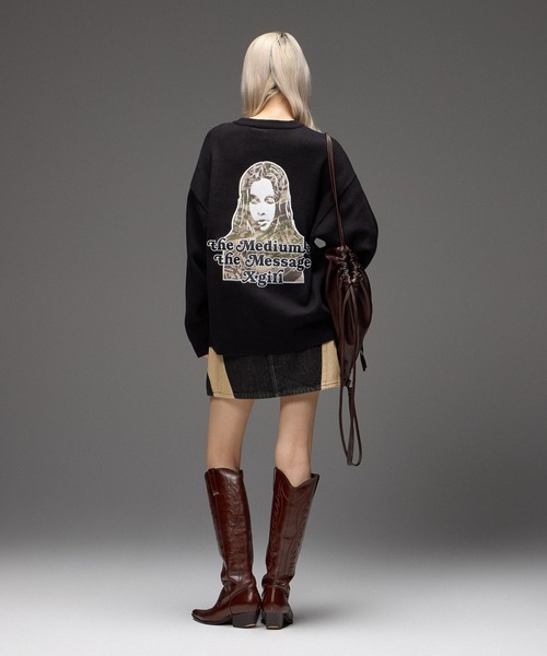 X-girl(エックスガール)の「FAUX LEATHER UTILITY KNAPSACK(バックパック/リュック・レディース・ブラック/ブラウン・ONE SIZE)」の6枚目の写真