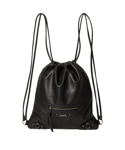 X-girl(エックスガール)の「FAUX LEATHER UTILITY KNAPSACK(バックパック/リュック・レディース・ブラック/ブラウン・ONE SIZE)」の13枚目の写真