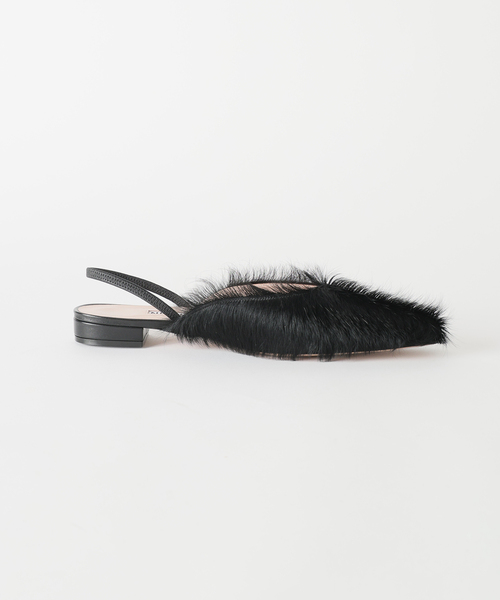 NEBULONI E(ネブローニ)の「NEBULONI.E ネブローニ Horsy L Hair Back strap H;1. 7712H PINK(その他シューズ・レディース・ブラック・36/39/38/37)」の5枚目の写真