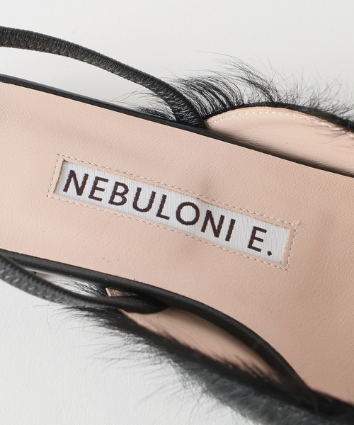 NEBULONI E(ネブローニ)の「NEBULONI.E ネブローニ Horsy L Hair Back strap H;1. 7712H PINK(その他シューズ・レディース・ブラック・36/39/38/37)」の7枚目の写真