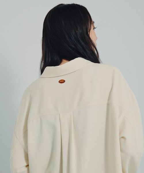 LEPSIM（レプシィム）の「ピリング長袖シャツ　1049482（シャツ/ブラウス・レディース・ブラウン/チャコールグレー/アイボリー・FREE/SHORT）」の6枚目の写真