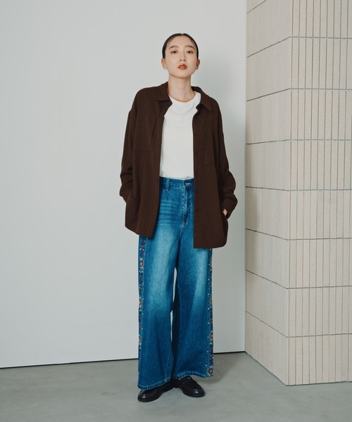 LEPSIM（レプシィム）の「ピリング長袖シャツ　1049482（シャツ/ブラウス・レディース・ブラウン/チャコールグレー/アイボリー・FREE/SHORT）」の19枚目の写真