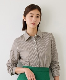 【J'aDoRe・一部店舗限定サイズ】先染めコットンストライプシャツ/イージーケア