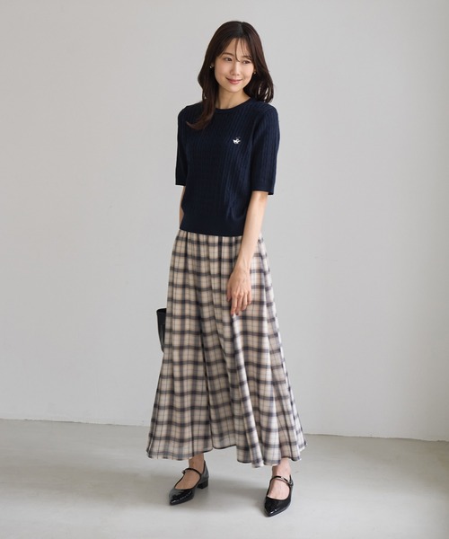 BEVERLY HILLS POLO CLUB（ビバリーヒルズポロクラブ）の「【BEVERLY HILLS POLO CLUB別注】ケーブルニットプルオーバー（ニット/セーター・レディース・ライトグレー/ネイビー/レッド/キナリ・FREE）」の22枚目の写真