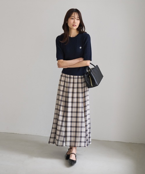 BEVERLY HILLS POLO CLUB（ビバリーヒルズポロクラブ）の「【BEVERLY HILLS POLO CLUB別注】ケーブルニットプルオーバー（ニット/セーター・レディース・ライトグレー/ネイビー/レッド/キナリ・FREE）」の21枚目の写真