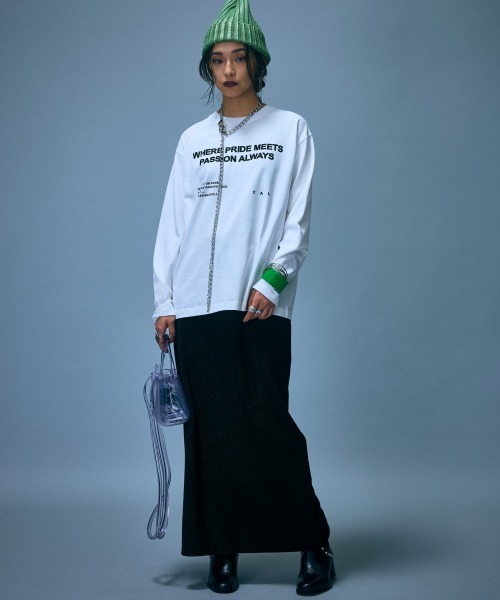 GEVS.(ジェイヴィス)の「グリッターナローマキシスカート<大きいサイズ有>GEVS.(スカート・レディース・ボルドー/グリーン・LL/L/M/5L/4L/3L)」の4枚目の写真