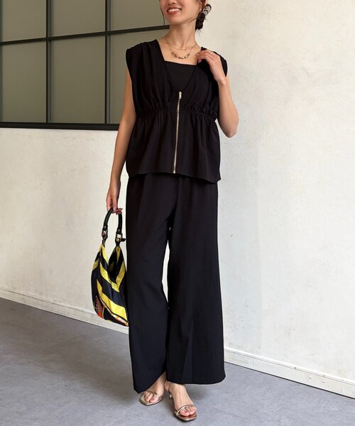 Chez toi(シェトワ)の「【選べるセットアップ】ギャザーペプラムベスト×ボトムスSET(ワンピース・レディース・ブラウン系その他/ブラック系その他/モカ/ブラック・FREE)」の20枚目の写真