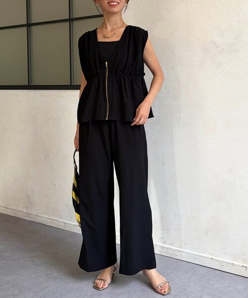 Chez toi(シェトワ)の「【選べるセットアップ】ギャザーペプラムベスト×ボトムスSET(ワンピース・レディース・ブラウン系その他/ブラック系その他/モカ/ブラック・FREE)」の21枚目の写真