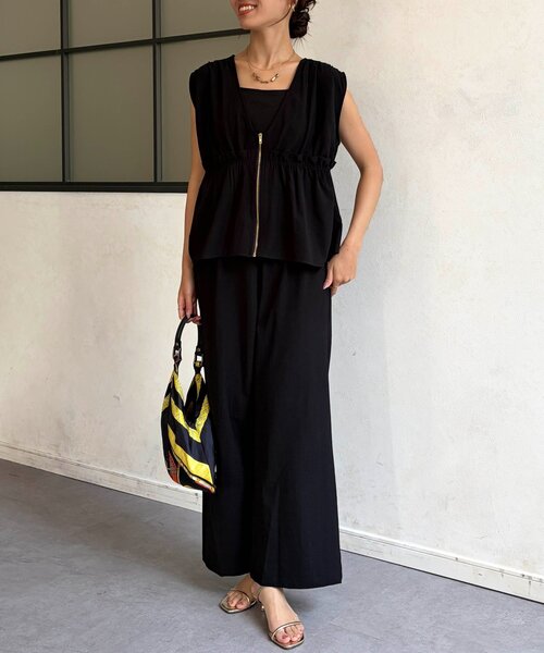 Chez toi(シェトワ)の「【選べるセットアップ】ギャザーペプラムベスト×ボトムスSET(ワンピース・レディース・ブラウン系その他/ブラック系その他/モカ/ブラック・FREE)」の22枚目の写真