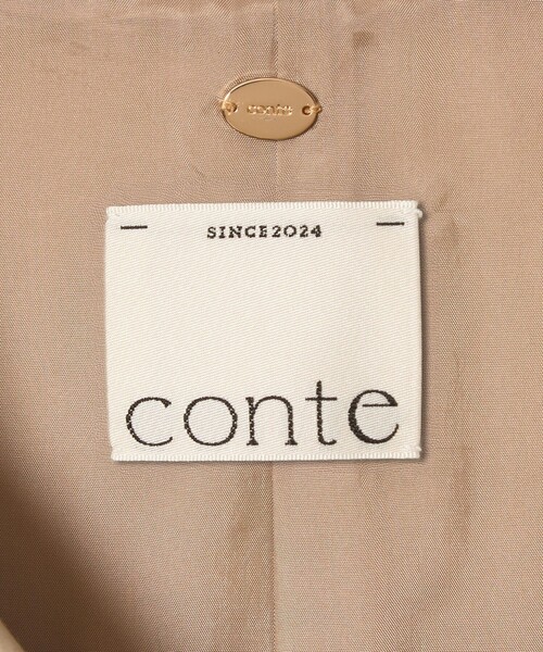 conte（コンテ）の「＜conte＞スタンドカラー ロングコート（その他アウター・レディース・ブラック/ベージュ・FREE）」の18枚目の写真