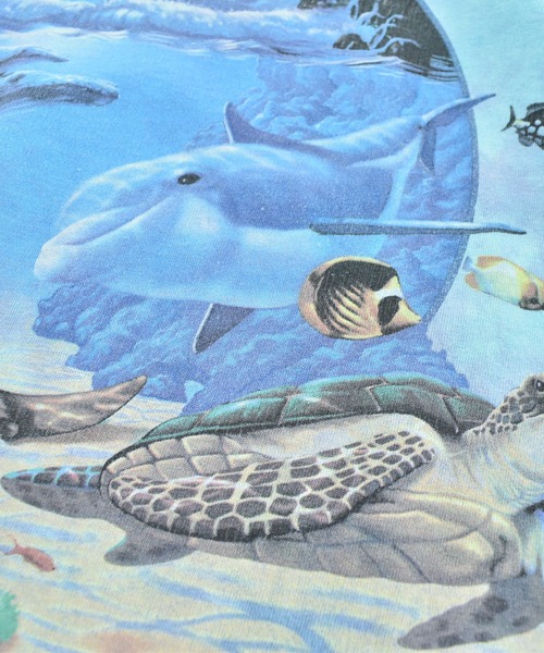 LIQUID BLUE(リキッドブルー)の「【USED】90’s LIQUID BLUE “Sea animals” アニマル Tシャツ USA製(Tシャツ/カットソー・メンズ・ブルー・LARGE)」の3枚目の写真