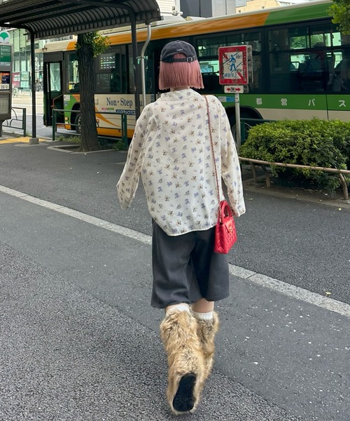 Alley Tokyo（アリートーキョー）の「【セットアップで着られる】花柄パジャマゆるシャツ（シャツ/ブラウス・レディース・オフホワイト/ブラック・FREE）」の13枚目の写真