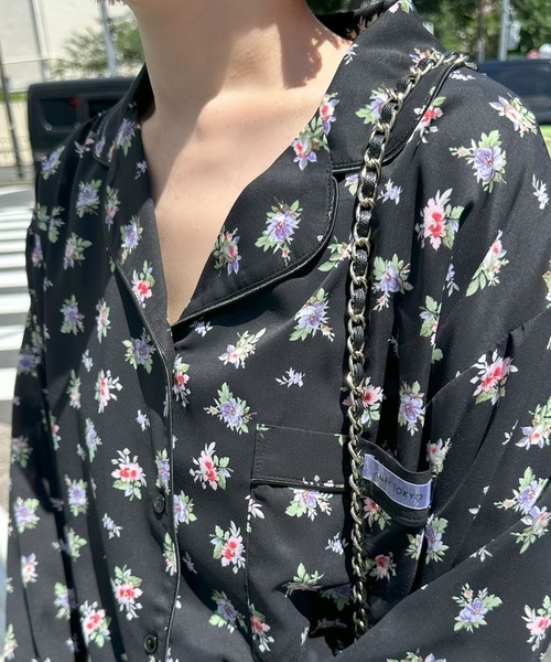 Alley Tokyo（アリートーキョー）の「【セットアップで着られる】花柄パジャマゆるシャツ（シャツ/ブラウス・レディース・オフホワイト/ブラック・FREE）」の21枚目の写真