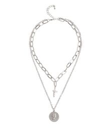 EVRIS（エヴリス）の「PEARL CROSS MOTIF ネックレス（ネックレス）」