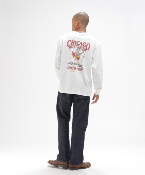 AVIREX（アヴィレックス）の「《直営店限定》PIN-UP L/S T-SHIRT / ピンナップ 長袖Tシャツ / AVIREX / アヴィレックス（Tシャツ/カットソー・メンズ・チャコール/ホワイト/バーガンディー・XX-LARGE/X-LARGE/LARGE/MEDIUM）」の16枚目の写真