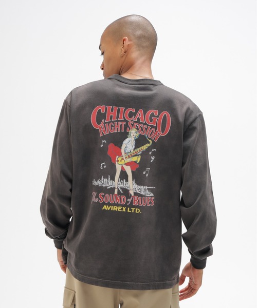 AVIREX（アヴィレックス）の「《直営店限定》PIN-UP L/S T-SHIRT / ピンナップ 長袖Tシャツ / AVIREX / アヴィレックス（Tシャツ/カットソー・メンズ・チャコール/ホワイト/バーガンディー・XX-LARGE/X-LARGE/LARGE/MEDIUM）」の21枚目の写真