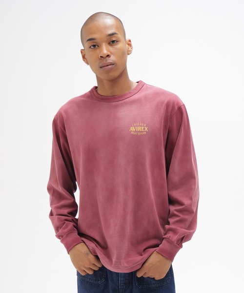 AVIREX（アヴィレックス）の「《直営店限定》PIN-UP L/S T-SHIRT / ピンナップ 長袖Tシャツ / AVIREX / アヴィレックス（Tシャツ/カットソー・メンズ・チャコール/ホワイト/バーガンディー・XX-LARGE/X-LARGE/LARGE/MEDIUM）」の13枚目の写真