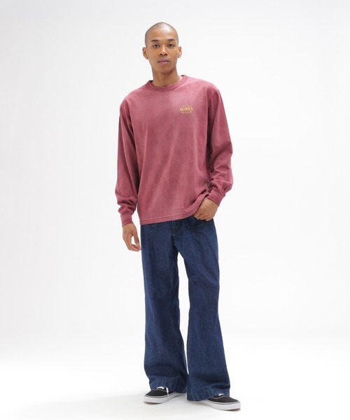 AVIREX（アヴィレックス）の「《直営店限定》PIN-UP L/S T-SHIRT / ピンナップ 長袖Tシャツ / AVIREX / アヴィレックス（Tシャツ/カットソー・メンズ・チャコール/ホワイト/バーガンディー・XX-LARGE/X-LARGE/LARGE/MEDIUM）」の15枚目の写真