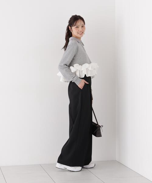 PROPORTION BODY DRESSING(プロポーションボディドレッシング)の「<a>ペプラム裏毛 / 1216260002(スウェット・レディース・グレー系その他/ネイビー・FREE)」の5枚目の写真