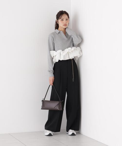 PROPORTION BODY DRESSING(プロポーションボディドレッシング)の「<a>ペプラム裏毛 / 1216260002(スウェット・レディース・グレー系その他/ネイビー・FREE)」の6枚目の写真
