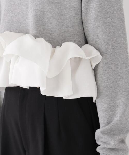PROPORTION BODY DRESSING(プロポーションボディドレッシング)の「<a>ペプラム裏毛 / 1216260002(スウェット・レディース・グレー系その他/ネイビー・FREE)」の13枚目の写真