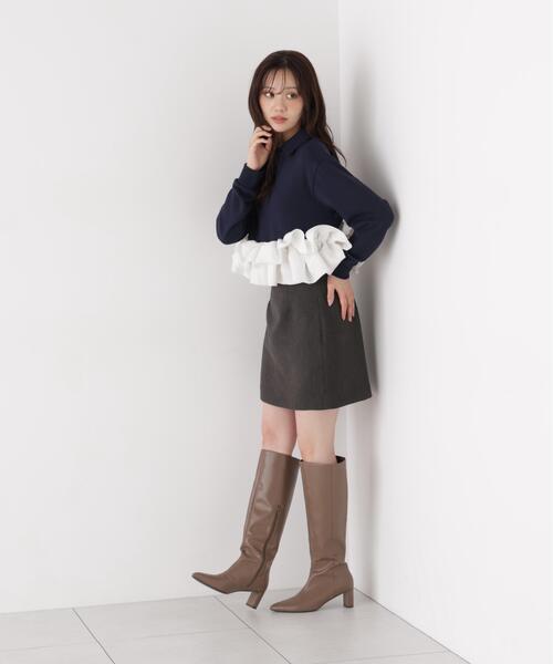 PROPORTION BODY DRESSING(プロポーションボディドレッシング)の「<a>ペプラム裏毛 / 1216260002(スウェット・レディース・グレー系その他/ネイビー・FREE)」の19枚目の写真