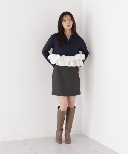 PROPORTION BODY DRESSING(プロポーションボディドレッシング)の「<a>ペプラム裏毛 / 1216260002(スウェット・レディース・グレー系その他/ネイビー・FREE)」の20枚目の写真