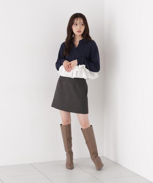 PROPORTION BODY DRESSING(プロポーションボディドレッシング)の「<a>ペプラム裏毛 / 1216260002(スウェット・レディース・グレー系その他/ネイビー・FREE)」の21枚目の写真